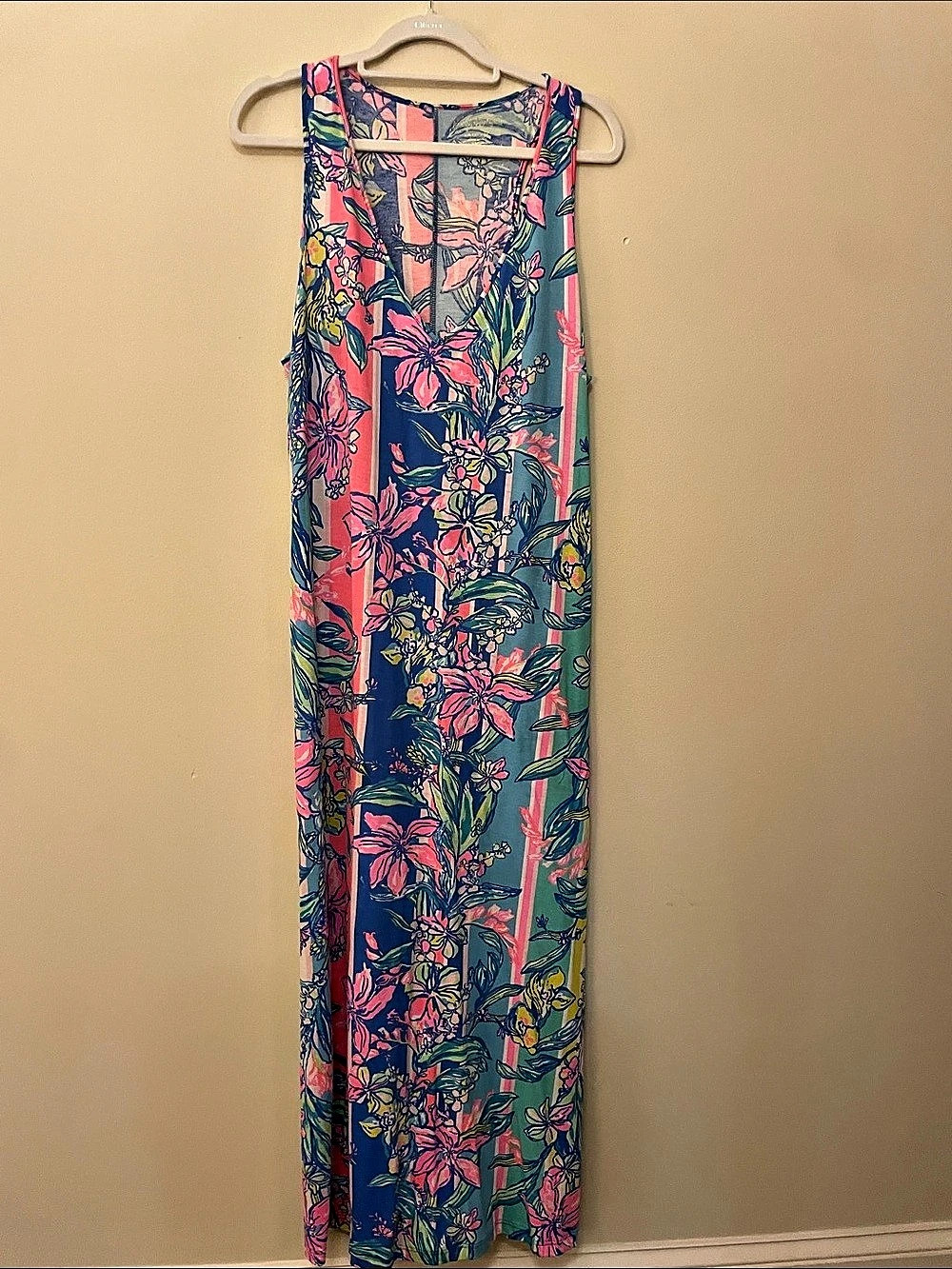 Lilly Pulitzer cotton sleeveless Maxi Dress Size XL Like New